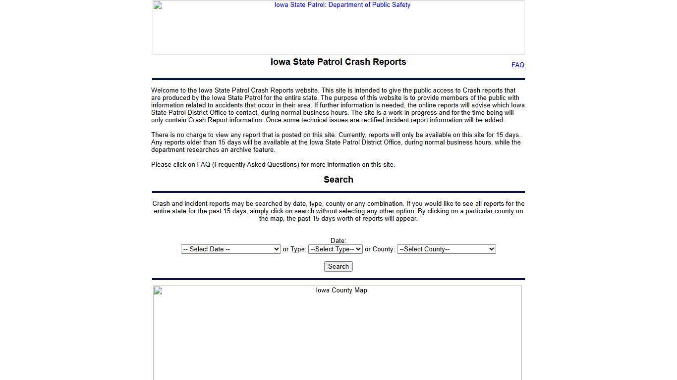 Iowa State Patrol Crash Reports